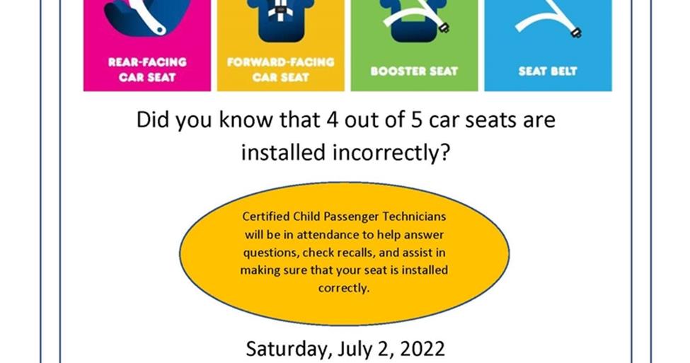 Free No-Appointment Car Safety Seat Checks Offered July 2